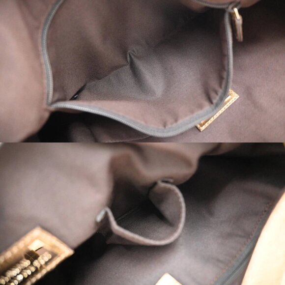 GUCCI Logo GG Pattern Shoulder Tote Bag Canvas Leather Brown Gold Italy 82EF170 - Picture 13 of 16